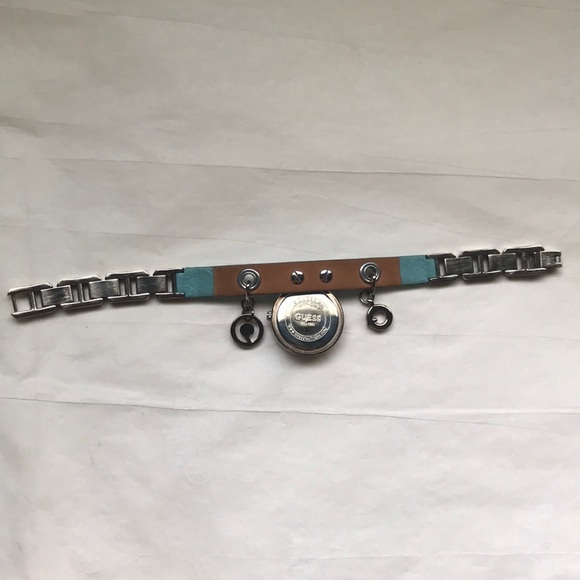 Guess leather & silver bracelet dangle watch - Picture 8 of 8